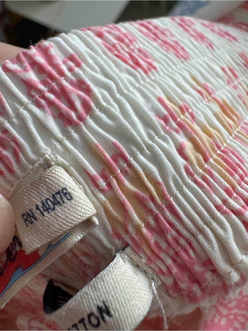 Faherty Malibu Short in Pink Taj Floral, Organic Cotton, Elastic Waist, Small - Picture 8 of 12